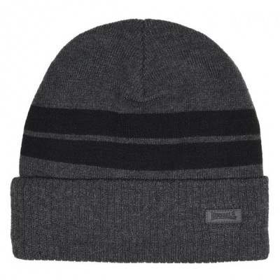 Оригинальная Шапка Lonsdale Turn Up Beanie Hat Mens - Charcoal
