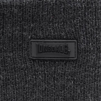 Оригинальная Шапка Lonsdale Turn Up Beanie Hat Mens - Charcoal