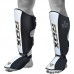 Оригинальная Защита Голени И Голеностопа RDX T4 MMA Gel Padded Leather Shin Instep Guard - Black/White