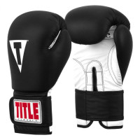 Оригинальные Боксерские Перчатки TITLE Classic Fitness Boxing Gloves - Black/White