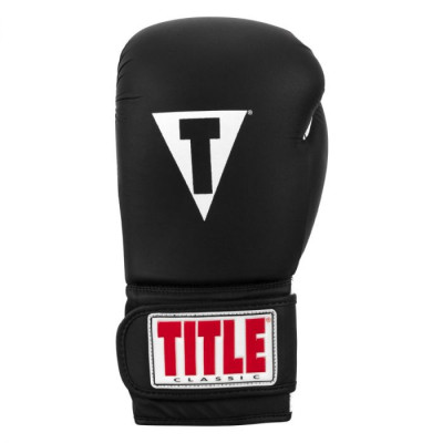 Оригинальные Боксерские Перчатки TITLE Classic Fitness Boxing Gloves - Black/White