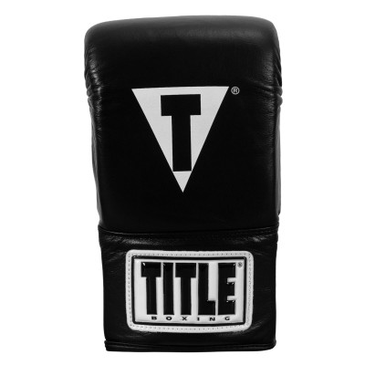 Оригинальные Снарядные Перчатки TITLE Boxing Pro Leather Bag Mitts 3.0 - Black/Grey