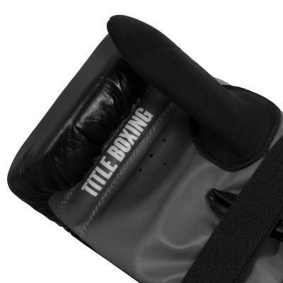 Оригинальные Снарядные Перчатки TITLE Boxing Pro Leather Bag Mitts 3.0 - Black/Grey