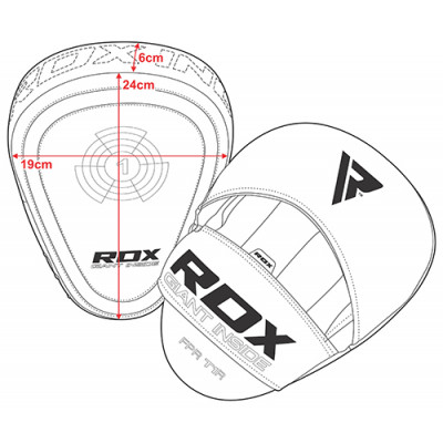 Оригинальные Лапы RDX T1 Boxing Focus Pads - Black/Red