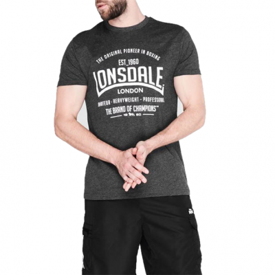 Оригинальная Футболка Lonsdale Boxing T Shirt Mens - Grey