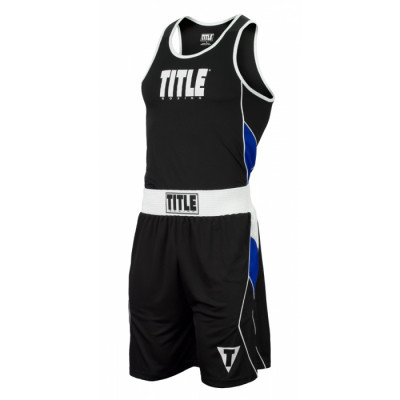 Оригинальная Боксерская Форма TITLE Aerovent Elite Amateur Boxing Set 8 - Black/Navy
