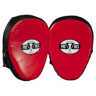 Оригинальные Гнутые Лапы Title Pro Mex Pantera Curved Punch Mitts 3.0 - Black/Red