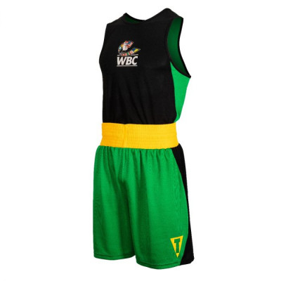 Оригинальная Боксерская Форма TITLE WBC Amateur Competition Outfit - Black/Green