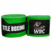 Оригинальные Бинты TITLE Boxing WBC Hand Wraps (4.72М) - Green/Black