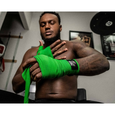 Оригинальные Бинты TITLE Boxing WBC Hand Wraps (4.72М) - Green/Black