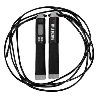 Оригинальная Скакалка TITLE Boxing Smart Electronic Count Jump Rope - Black