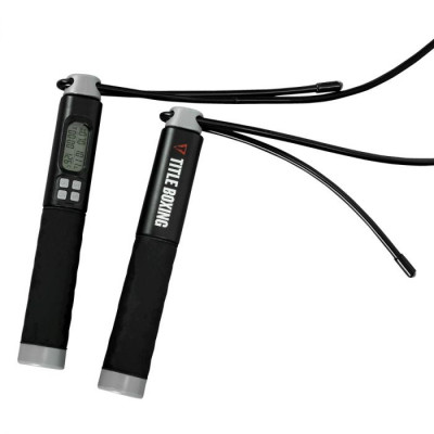 Оригинальная Скакалка TITLE Boxing Smart Electronic Count Jump Rope - Black
