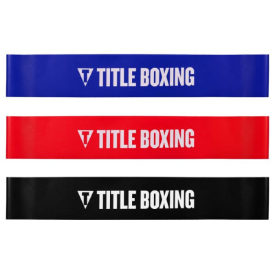 Оригинальные Эспандеры TITLE Boxing Power Stance Resistance Bands - Black/Red/Navy