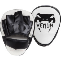Оригинальные Гнутые Лапы Venum Light Focus Mitts - White/Black
