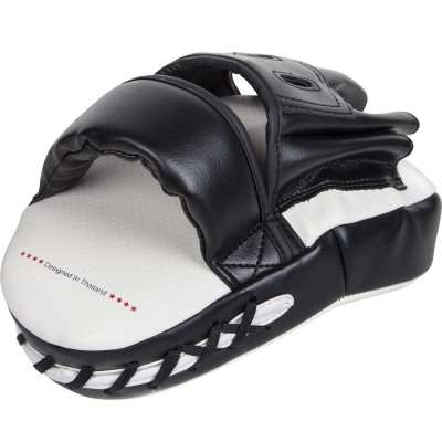 Оригинальные Гнутые Лапы Venum Light Focus Mitts - White/Black