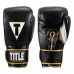 Оригинальные Боксерские Перчатки TITLE Boxeo Mexican Leather Training Gloves Quatro 2.0 - Black/Gold