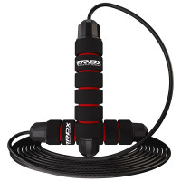 Оригинальная Скакалка RDX W1 Jump Rope With Foam Handles - Black/Red