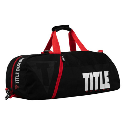 Оригинальная Сумка-Рюкзак TITLE Boxing Champion Sport Bag 2.0 - Black/Red
