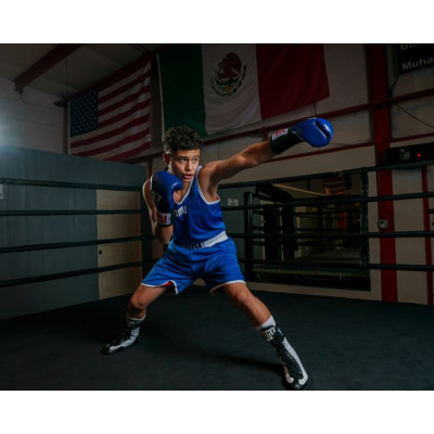 Оригинальная Двухсторонняя Боксерская Форма TITLE Boxing Aerovent Elite Amateur Boxing Set 2.0 - Navy/Red