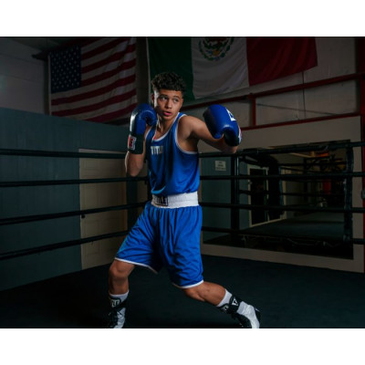 Оригинальная Двухсторонняя Боксерская Форма TITLE Boxing Aerovent Elite Amateur Boxing Set 2.0 - Navy/Red