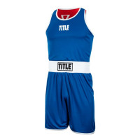 Оригинальная Двухсторонняя Боксерская Форма TITLE Boxing Aerovent Elite Amateur Boxing Set 2.0 - Navy/Red