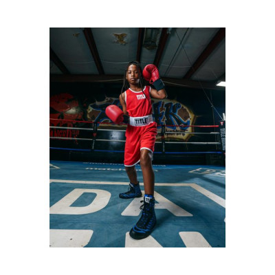 Оригинальная Двухсторонняя Боксерская Форма TITLE Boxing Aerovent Elite Amateur Boxing Set 2.0 - Navy/Red