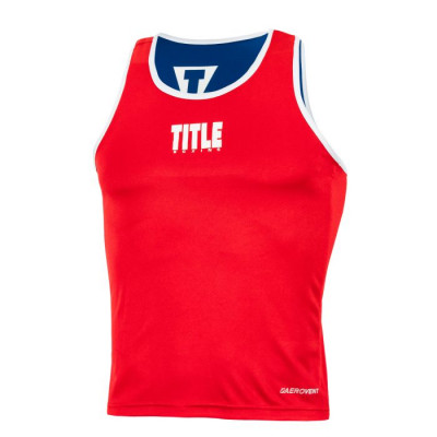 Оригинальная Двухсторонняя Боксерская Форма TITLE Boxing Aerovent Elite Amateur Boxing Set 2.0 - Navy/Red