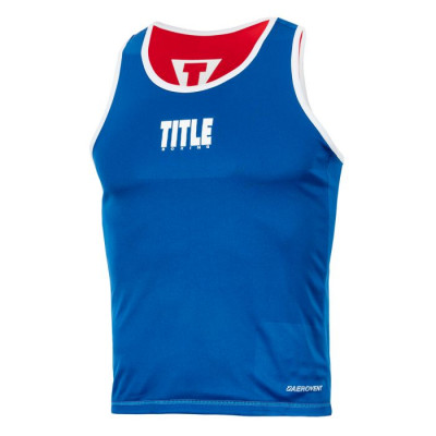 Оригинальная Детская Двухсторонняя Боксерская Форма TITLE Boxing Aerovent Elite Amateur Boxing Set 2.0 - Navy/Red