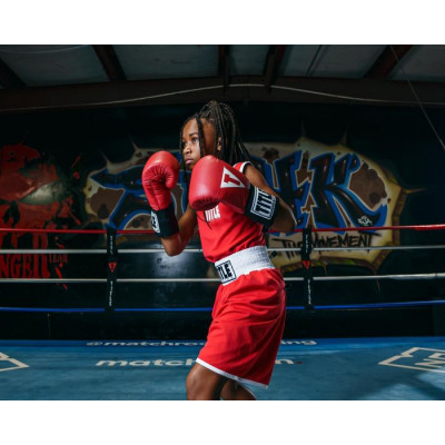 Оригинальная Детская Двухсторонняя Боксерская Форма TITLE Boxing Aerovent Elite Amateur Boxing Set 2.0 - Navy/Red