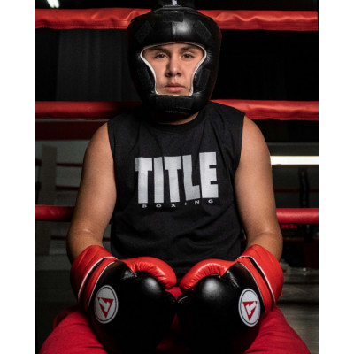 Оригинальный Шлем TITLE Boxing Adaptable Low Contact Headgear - Black/Red