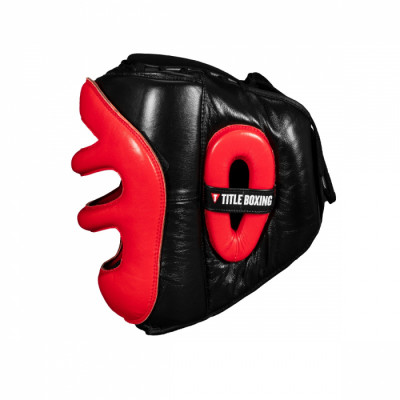 Оригинальный Шлем TITLE Boxing Adaptable Low Contact Headgear - Black/Red