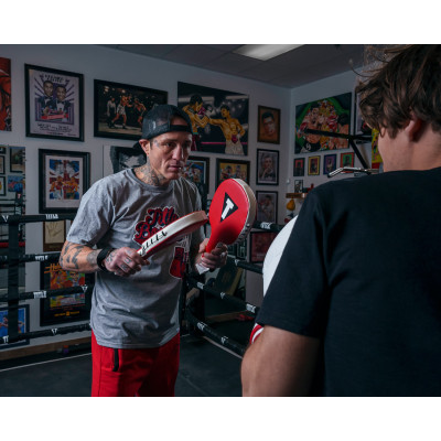 Оригинальные Боксерские Тренировочные Ракетки TITLE Boxing Punch Training Paddles - Red/White