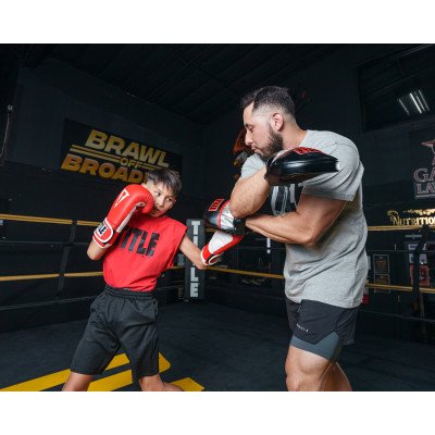 Оригинальные Лапы TITLE Boxing Valiant Micro Mitts - Black/Red