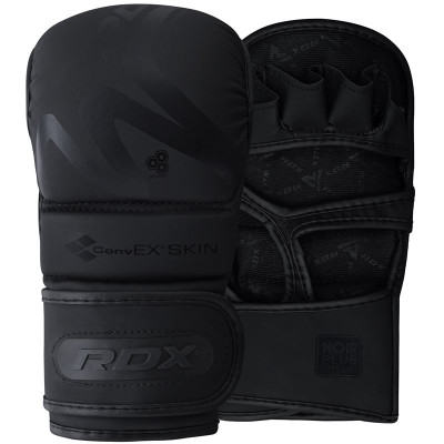 Оригинальные Перчатки RDX T15 Noir Hybrid MMA Grappling Gloves - Black