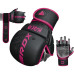 Оригинальные Перчатки RDX F6 KARA MMA Sparring Gloves - Black/Pink