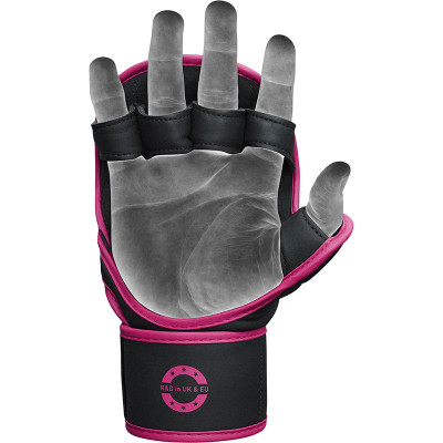 Оригинальные Перчатки RDX F6 KARA MMA Sparring Gloves - Black/Pink