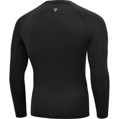 Оригинальная Компрессионная Футболка RDX T15 Long Sleeve Black Rash Guard - Black