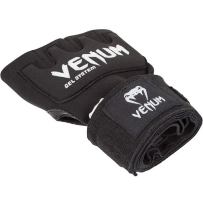 Оригинальные Гелевые Бинты Venum Kontact Gel Glove Wraps - Black/White