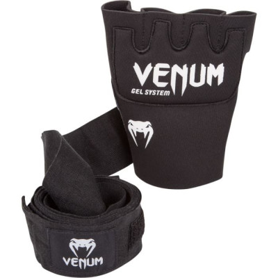 Оригинальные Гелевые Бинты Venum Kontact Gel Glove Wraps - Black/White