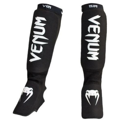 Оригинальная Защита Голени И Голеностопа Venum Kontact Shin guards - Black/White