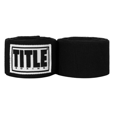 Оригинальные Бинты TITLE Boxing Semi Elastic Extra Long Hand Wraps (4.5М) - Black