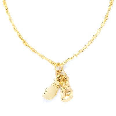 Оригинальная Цепочка TITLE Boxing Gold Gloves Necklace - Gold