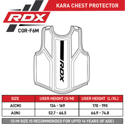 Оригинальная Защита Тела RDX F6M Kara Coach Chest Protector - Black/White