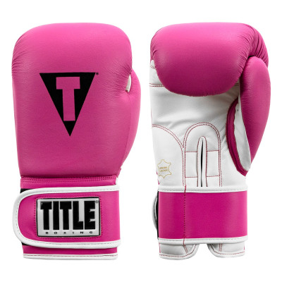 Оригинальные Боксерские Перчатки TITLE Pro Style Leather Training Gloves 3.0 - Pink/White
