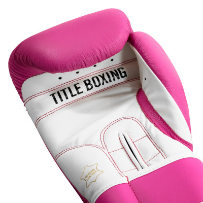Оригинальные Боксерские Перчатки TITLE Pro Style Leather Training Gloves 3.0 - Pink/White