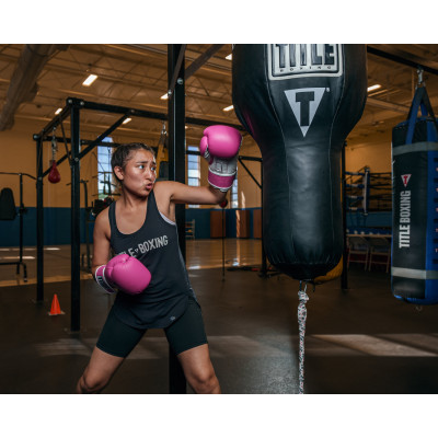 Оригинальные Боксерские Перчатки TITLE Pro Style Leather Training Gloves 3.0 - Pink/White