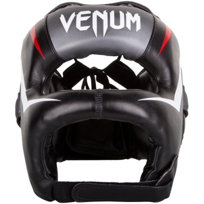 Оригинальный Шлем С Бампером Venum Elite Iron Headgear - Black/Grey