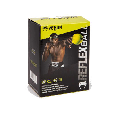 Оригинальный Файтбол Venum Reflex Ball - Black/Light Green