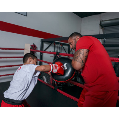 Оригинальная Макивара TITLE Classic Round Punch Shield V2 - Black/Red