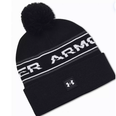 Оригинальная Шапка Under Armour Halftime Pom Beanie - Black